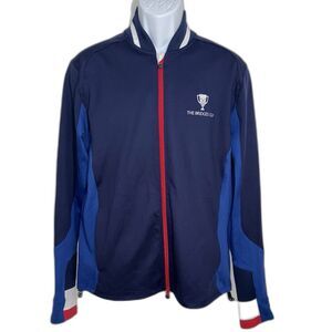 Greyson Sequoia Blue Full Zip Performance Stretch Jacket Men Medium Bridges Cup